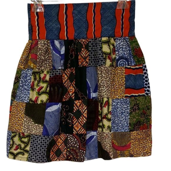 HANDMADE AFRICAN PRINT SKIRT  - Picture 1 of 5